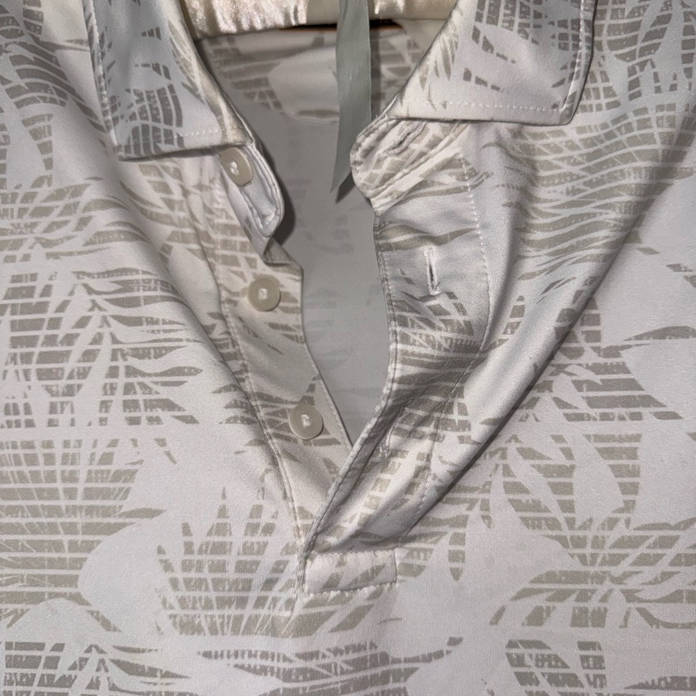 Daniel Cremieux White Patterned Polo Shirt - Picture 2 of 6